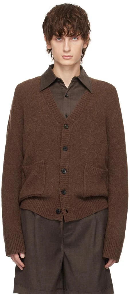 The World Is Your Oyster Brown & Off-White Convertible Sweater 1