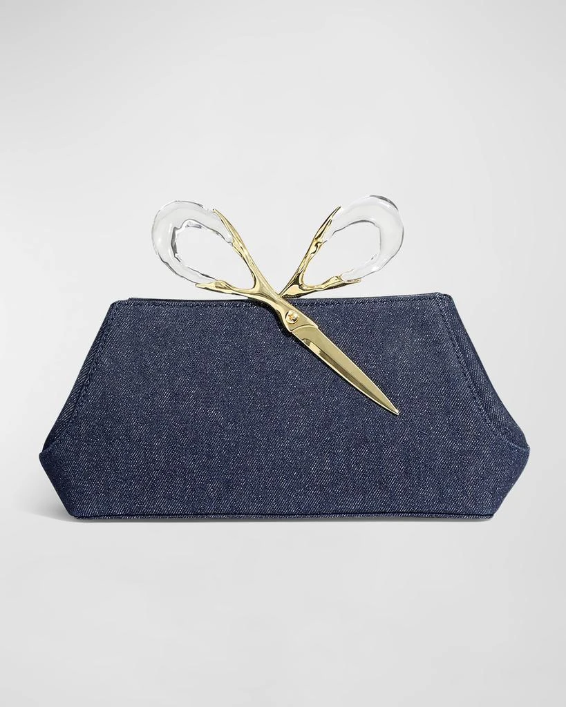 Alexis Bittar The Scissor Denim Clutch Bag 1