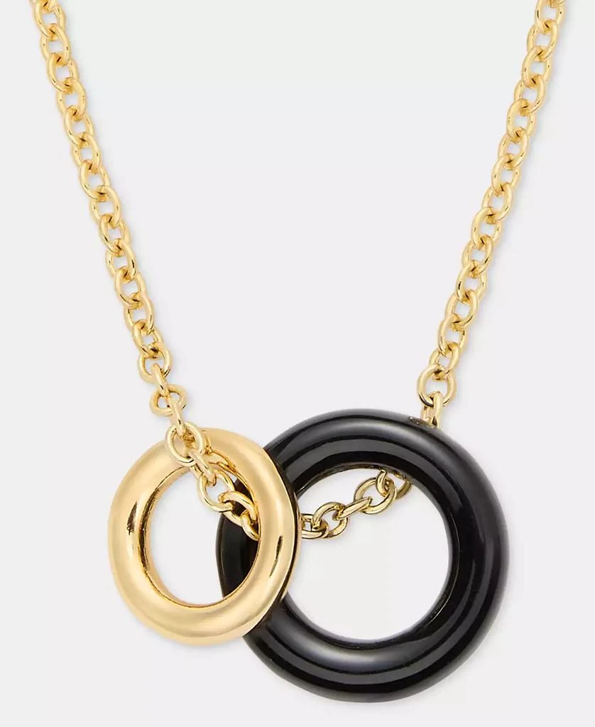DKNY Jet Double Ring Pendant Necklace 2