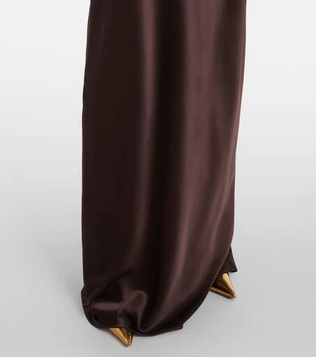 VERONICA BEARD Alberta silk-blend satin maxi dress 5