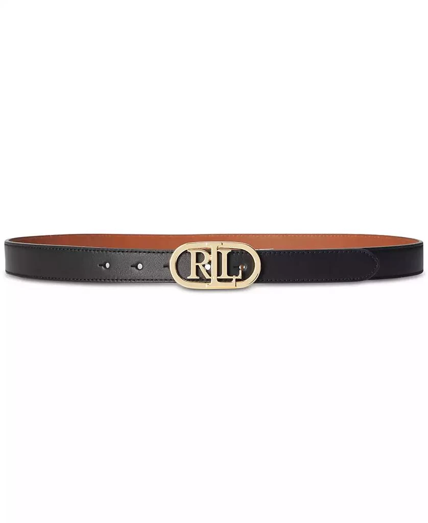 Ralph Lauren Women's Logo Reversible Skinny Leather Belt 3