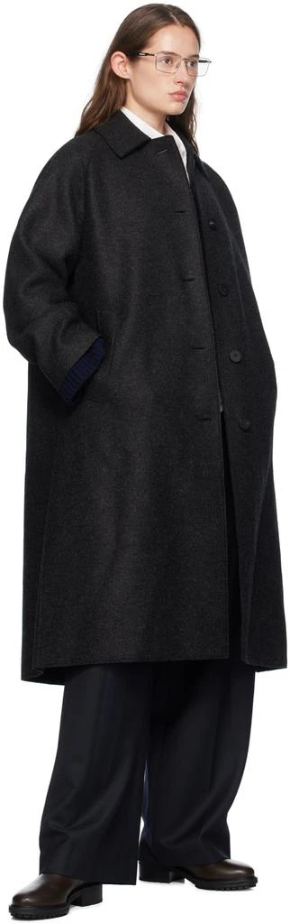 Harris Wharf London Gray Balmacaan Coat 4