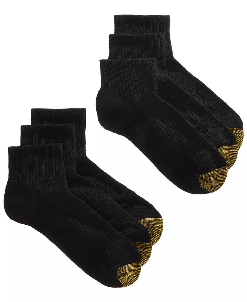 Gold Toe Women's 6-Pack Athletic Half-Cushion Quarter Socks 1