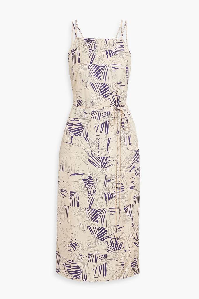 Equipment Carris wrap-effect printed twill midi dress