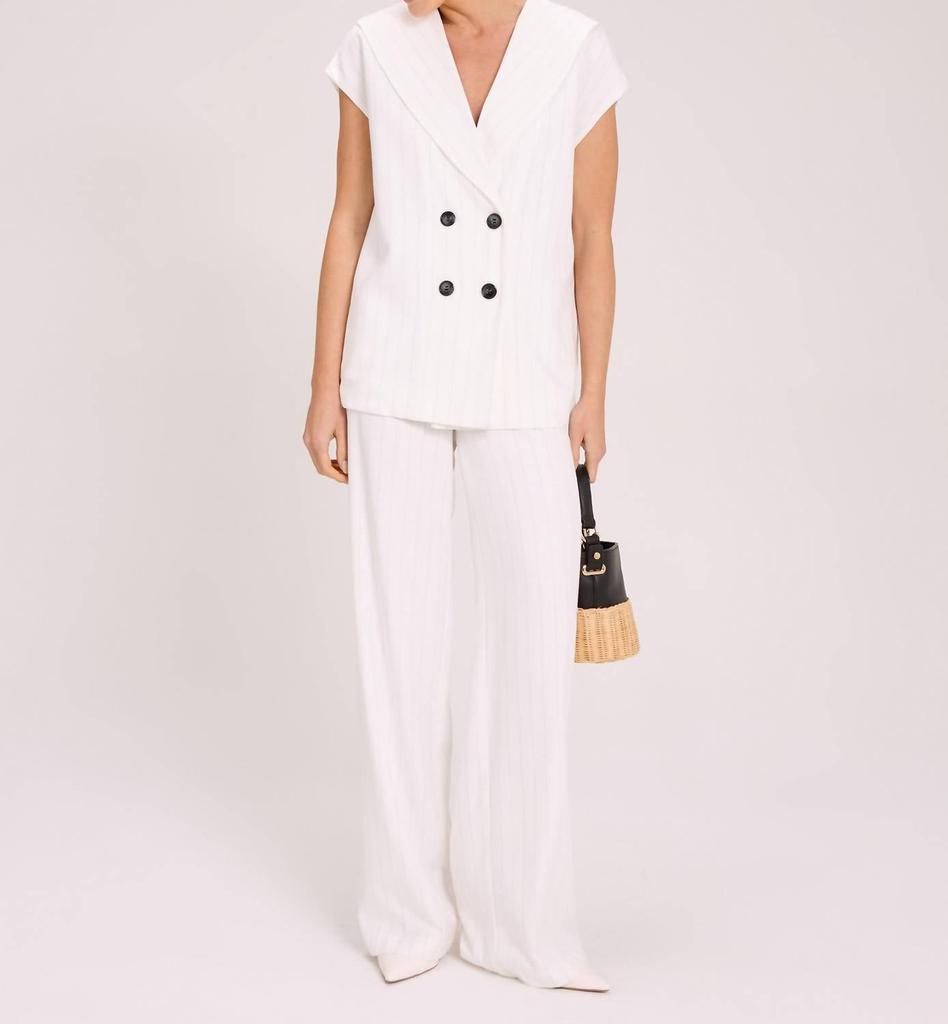 Unique Chic Unique Chic - Livia Lines Vest And Pants Set