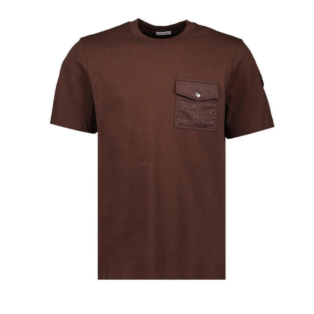 Moncler Moncler Logo Jacquard Patch Pocket T-Shirt 1