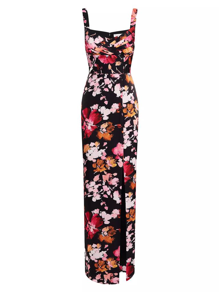 Kay Unger Nicole Floral Organza Column Gown