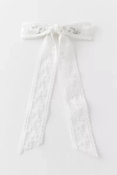 Urban Outfitters Floral Lace Hair Bow Barrette 2