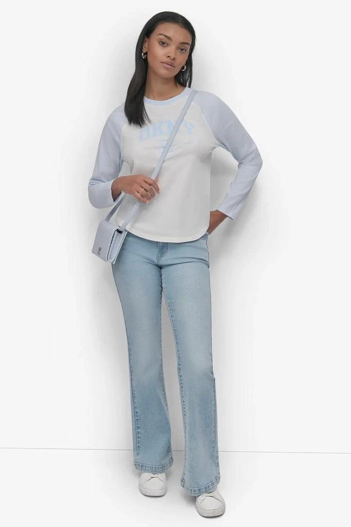 DKNY ARCHED NEW YORK  LOGO RAGLAN LONG SLEEVE TEE 5