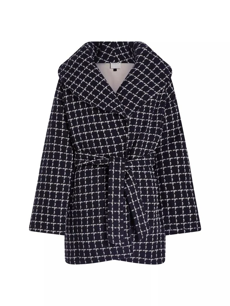 Varley Milla Checked Wool Wrap Jacket 1