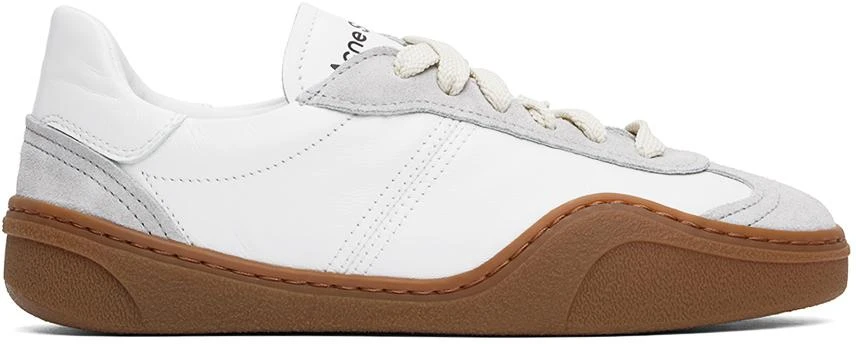 Acne Studios White & Gray Lace-Up Sneakers 1