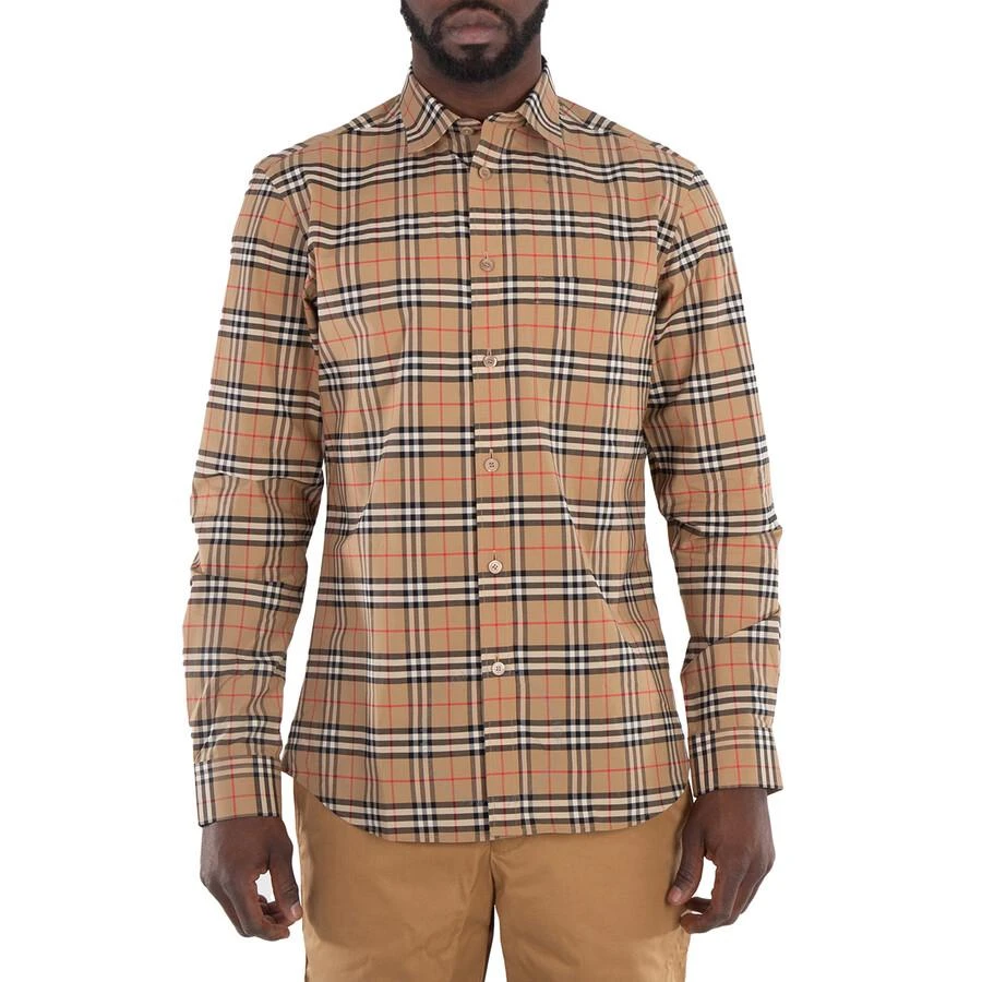 Burberry Small Scale Check Stretch Cotton Long-sleeve Shirt 1