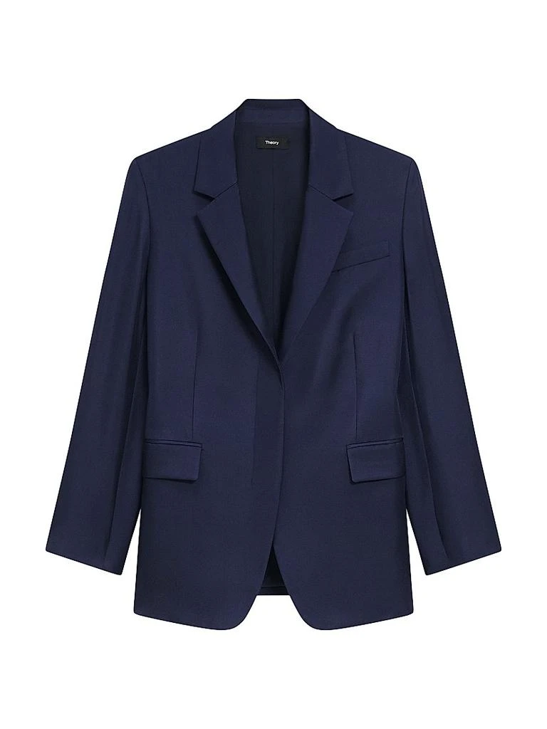 Theory Relaxed Cinched Silk Blazer 1