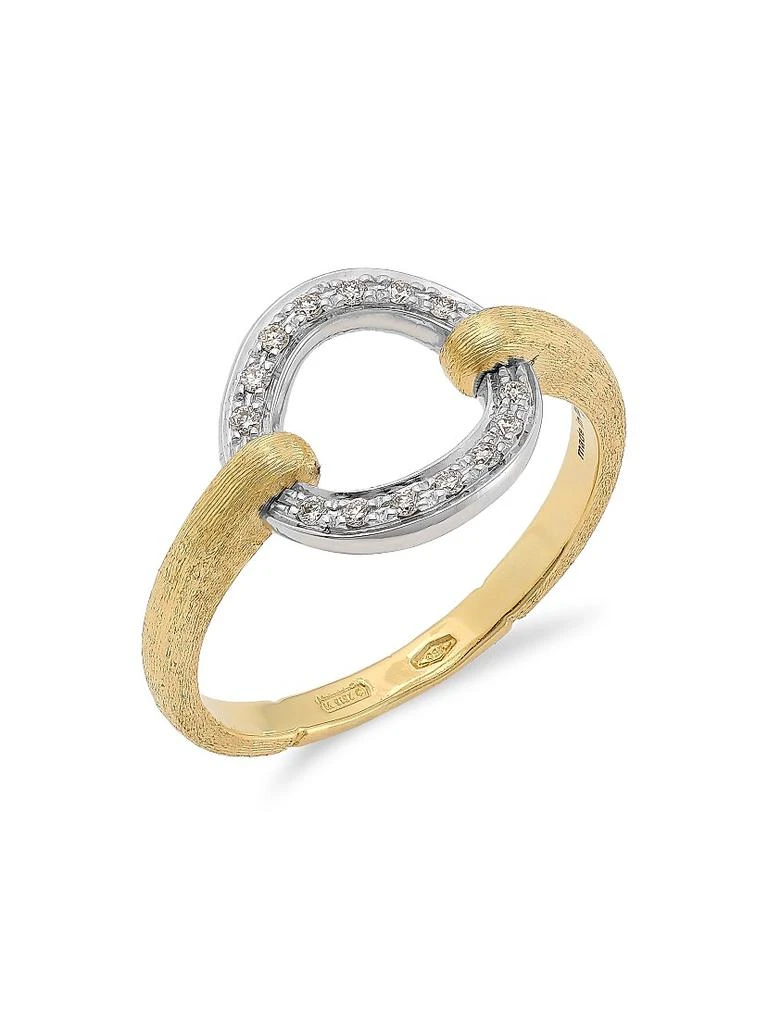 Marco Bicego Jaipur Two-Tone 18K Gold
Diamond Flat-Link Ring