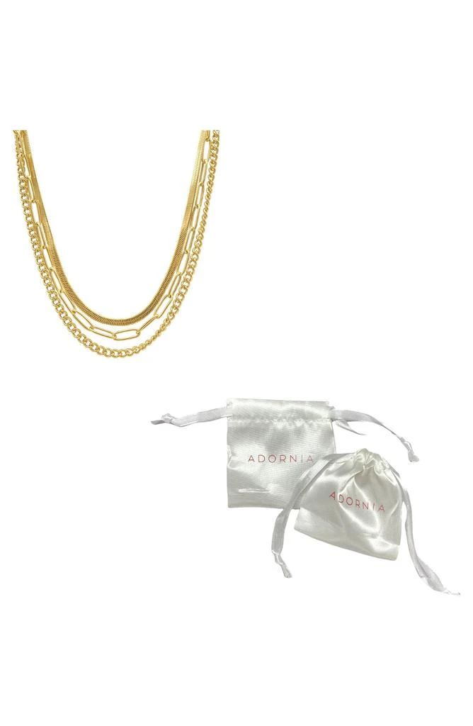ADORNIA Mixed Chain Necklace Set 2