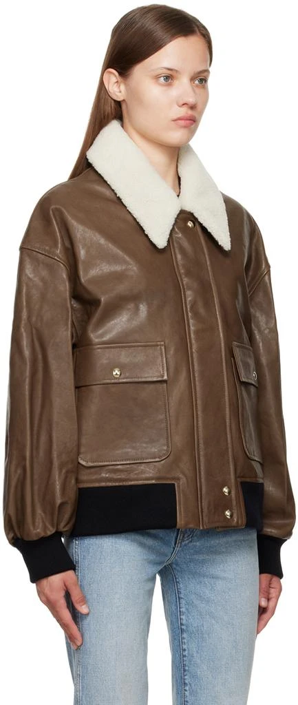 Khaite Brown 'The Shellar' Leather Jacket 2