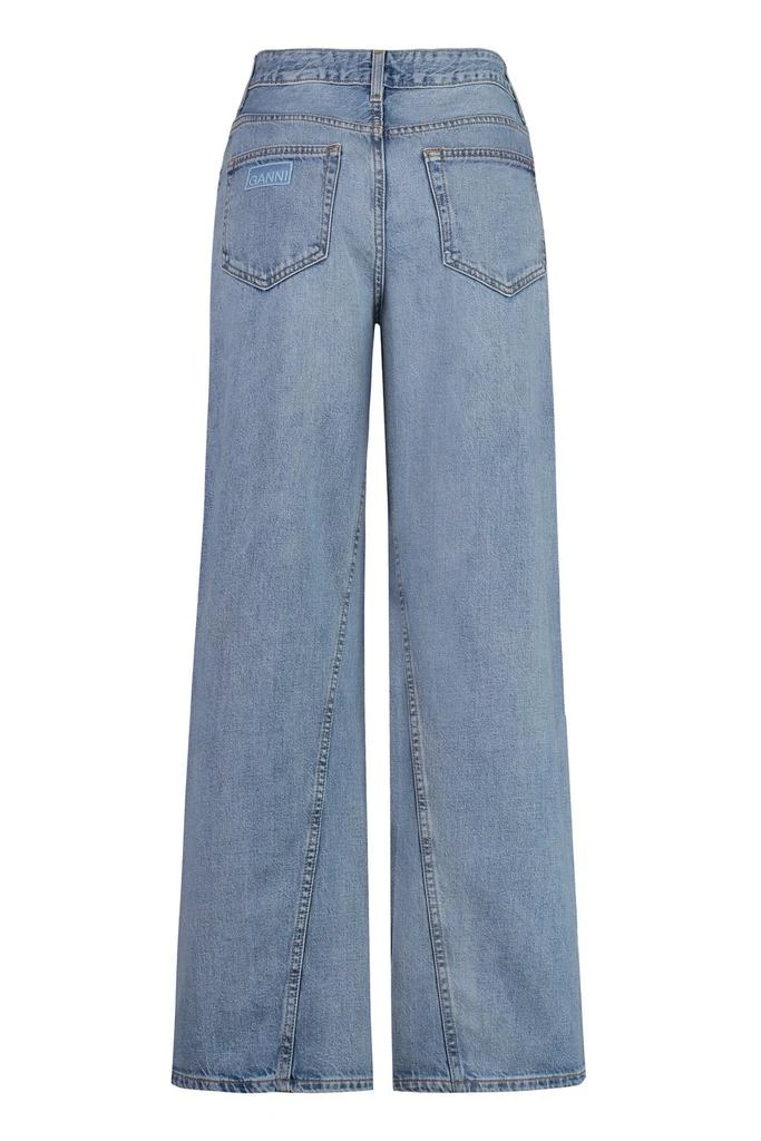 Ganni Ganni Logo Patch Straight Leg Jeans 2