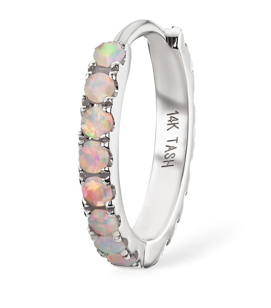 Maria Tash White Gold Opal Eternity Hoop Earring (9.5mm) 1