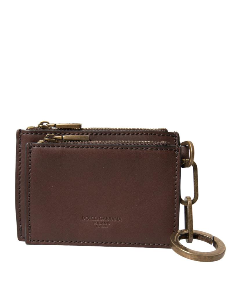 Dolce & Gabbana Dolce & Gabbana  Leather Zip Logo Keyring Coin Purse Keyring Men's Wallet