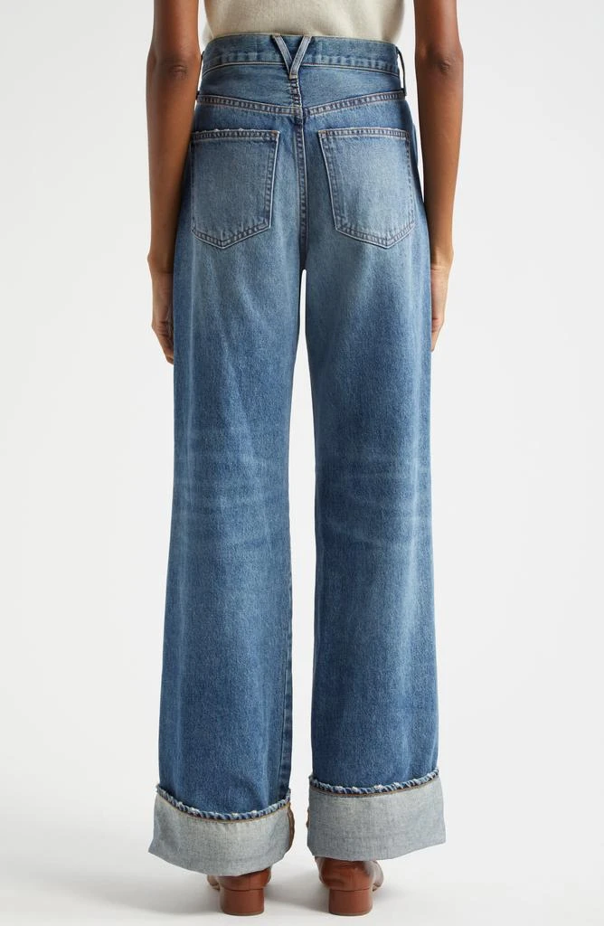 VERONICA BEARD Taylor High Waist Wide Leg Cuffed Jeans 3