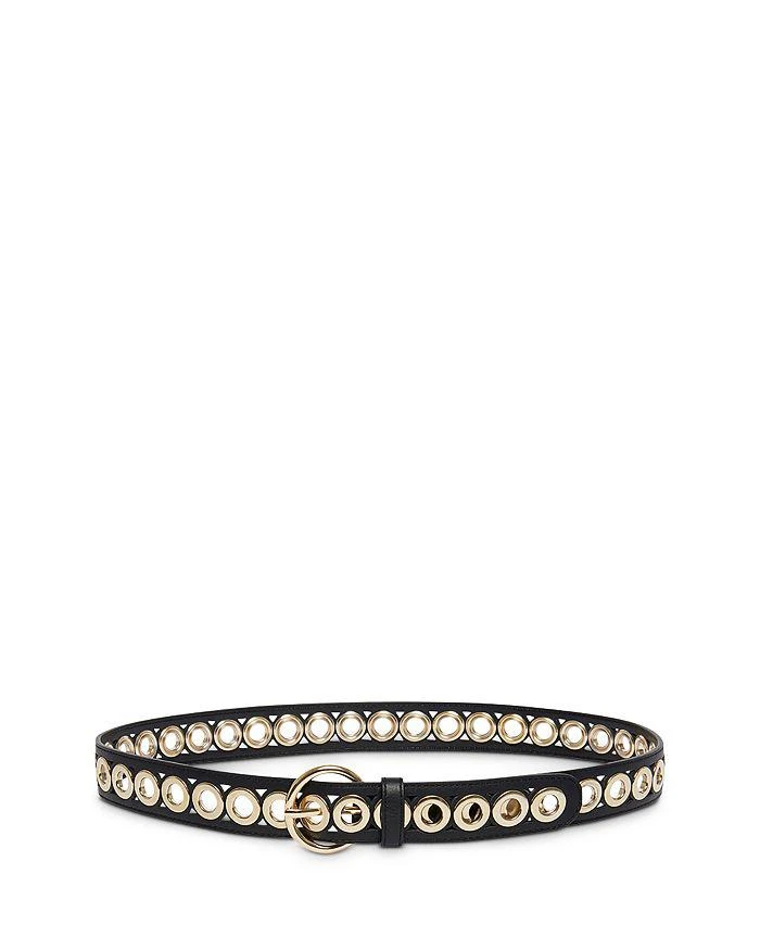 Sandro Women's Adelia Leather Grommet Belt 1