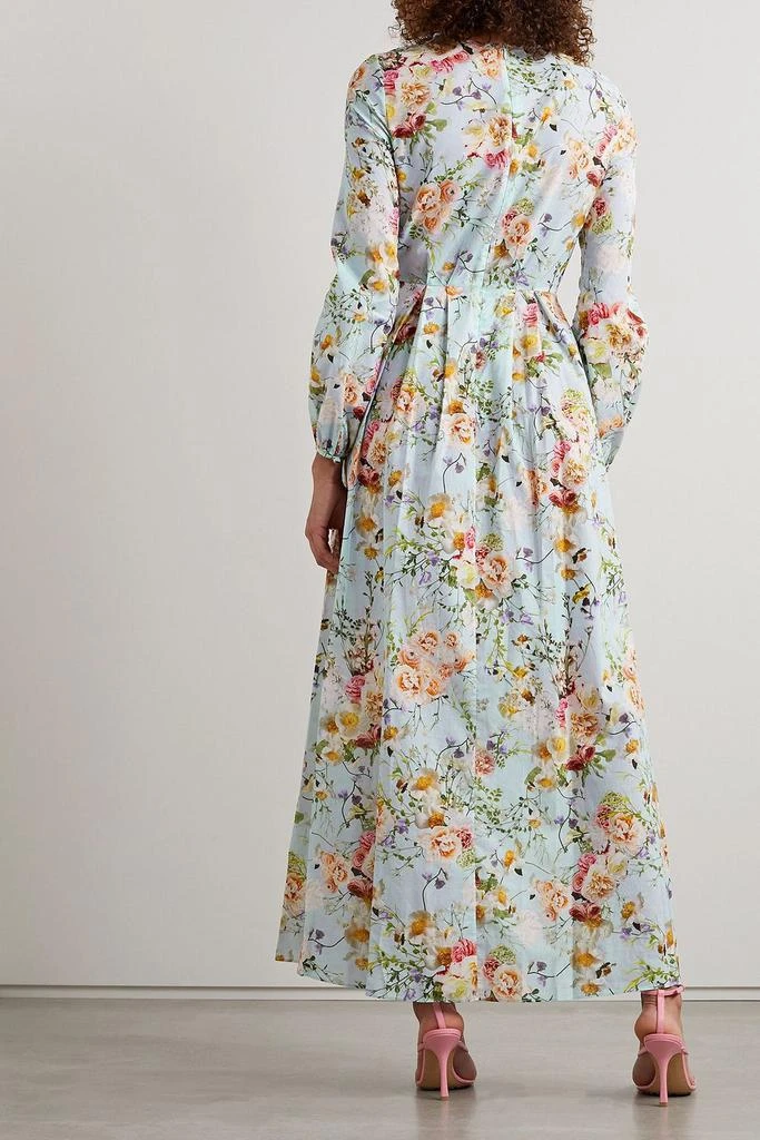 ADAM LIPPES Pleated floral-print cotton-voile maxi dress 3