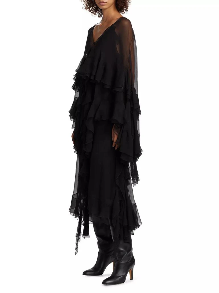 Chloé Ruffled Silk Chiffon Maxi Dress 4