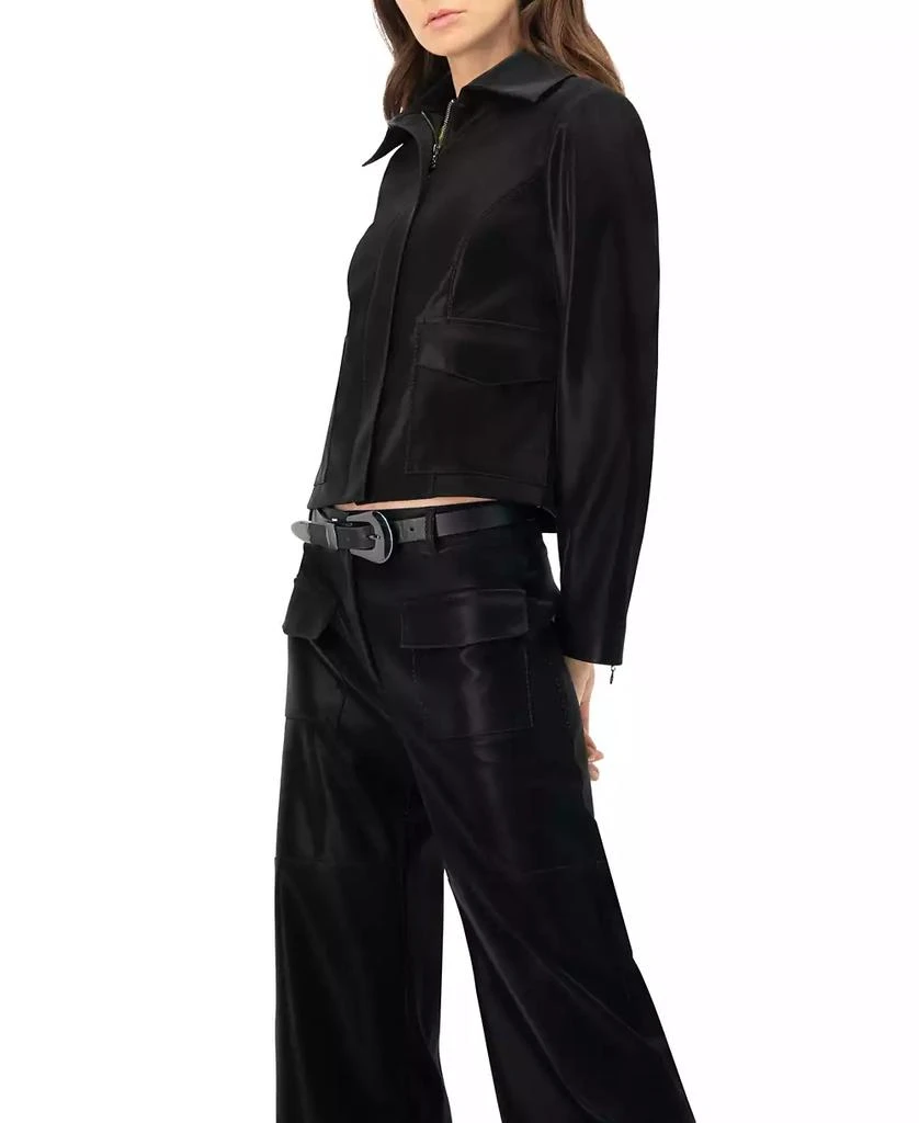 Ivonne Women
s High Shine Biker Jacket 3