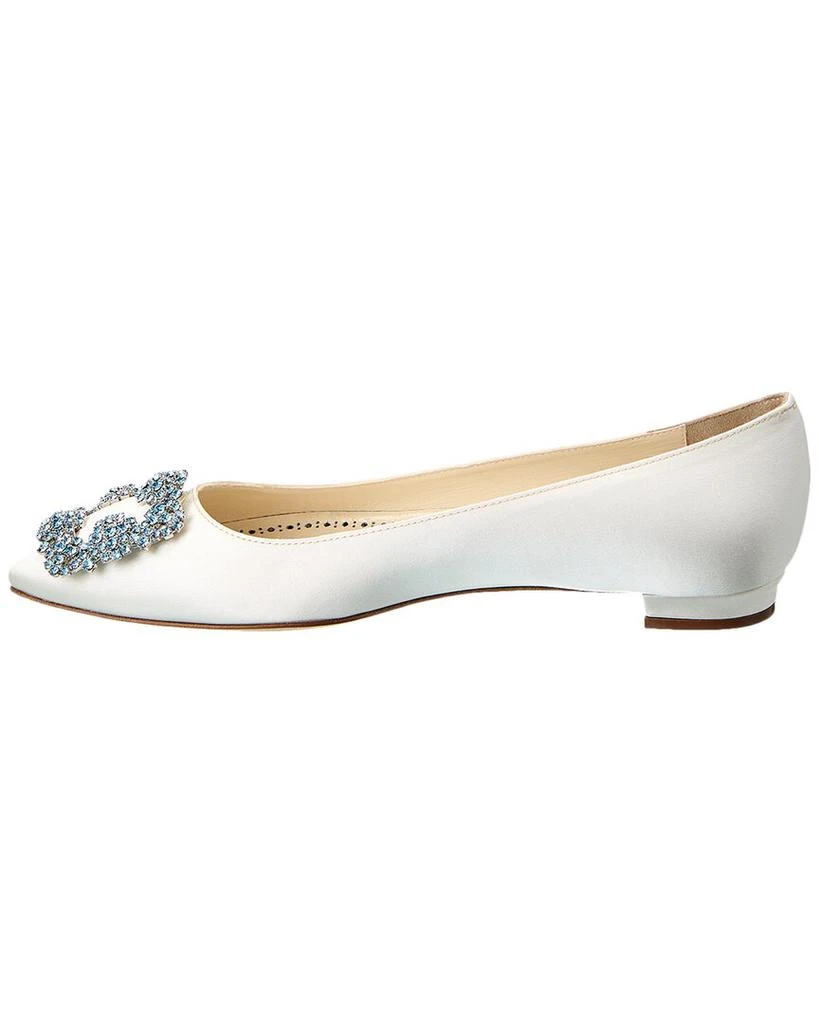 Manolo Blahnik Hangisi Bridal Satin Flat 2