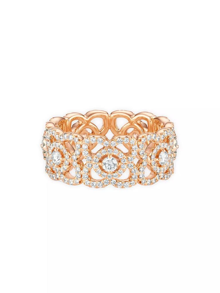 De Beers Enchanted Lotus 18K Rose Gold &amp; Diamond Band 1