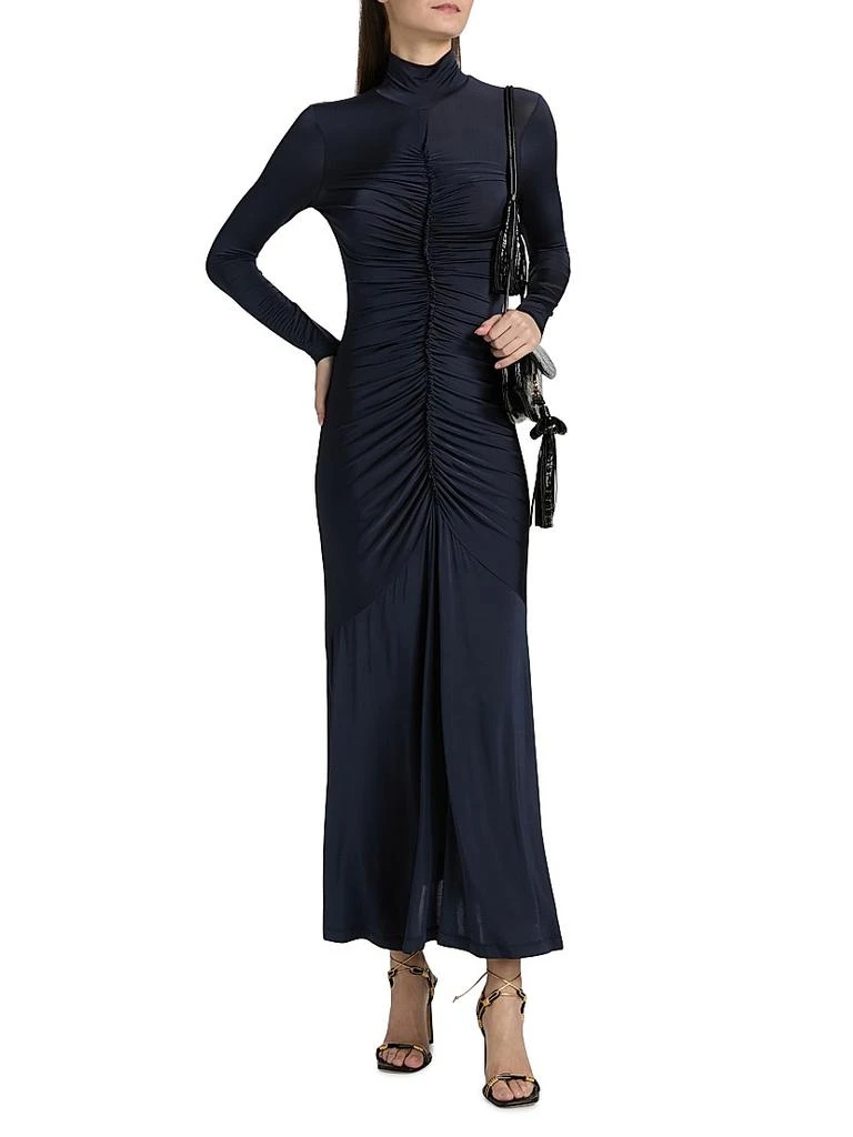 Ulla Johnson Ida Turtleneck Ruched Satin Maxi Dress - Dresses & Skirts -  Free Shipping - BeyondStyle