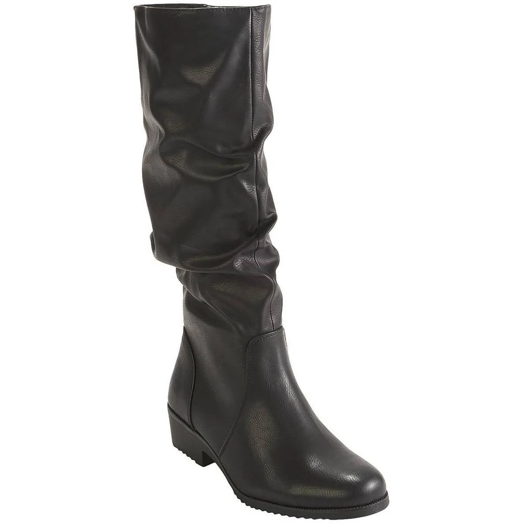 White Mountain Duration Womens Wide Calf Faux Leather Knee-High Boots 1