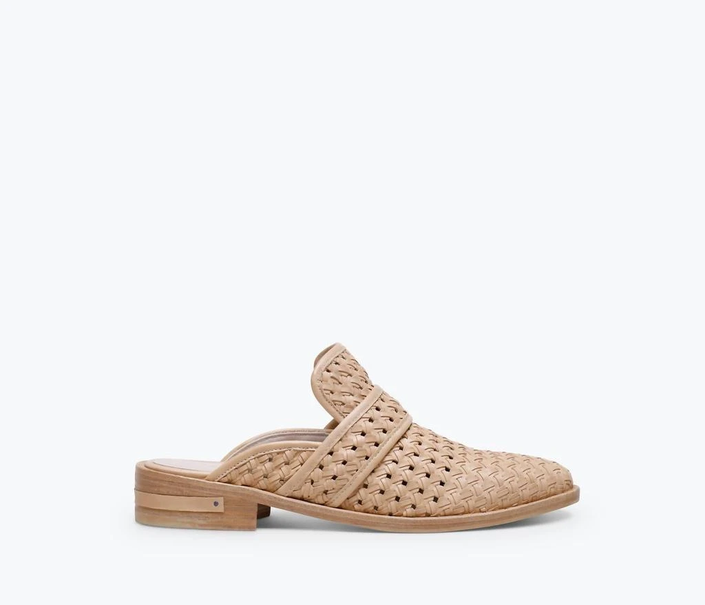 Freda Salvador Keen Mule In Nude Woven Cald 1