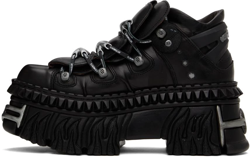 Vetements Black New Rock Edition Platform Sneakers 3