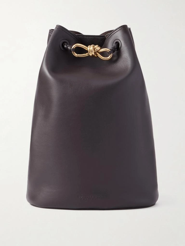 Bottega Veneta Andiamo Leather Backpack - Chocolate