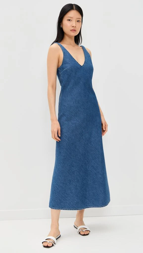 LNA Denim V Slip Dress 1