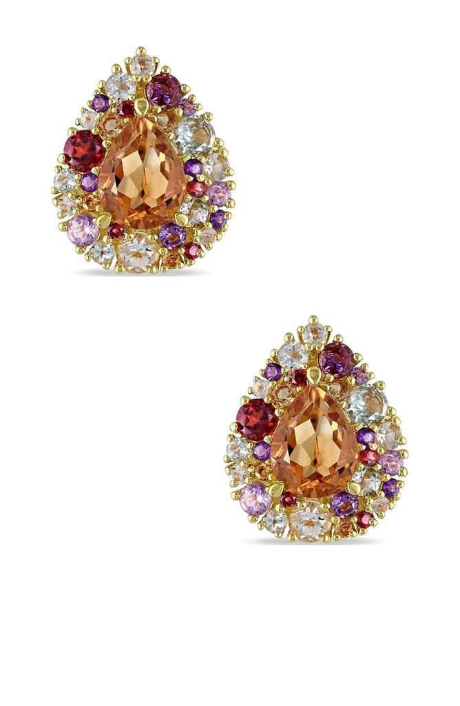 DELMAR Multicolor Gemstone Teardrop Earrings