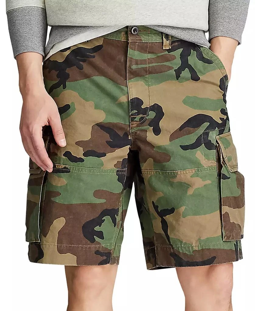Ralph Lauren Men's Big & Tall Relaxed Fit 10" Camouflage Cotton Cargo Shorts 4