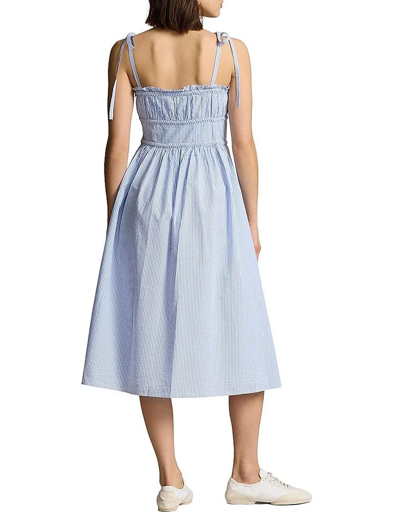 Ralph Lauren Cotton Seersucker Fit-And-Flare Dress 2