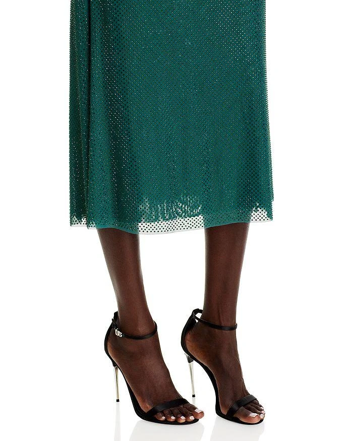 Self Portrait Rhinestone Mesh Midi Dress 6