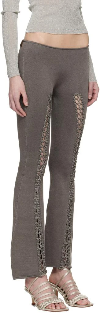 Isa Boulder Gray Suture Front Lounge Pants 2