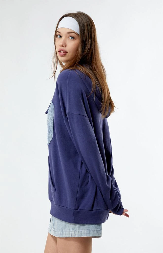 PacSun Denim Number Patch Hoodie 4