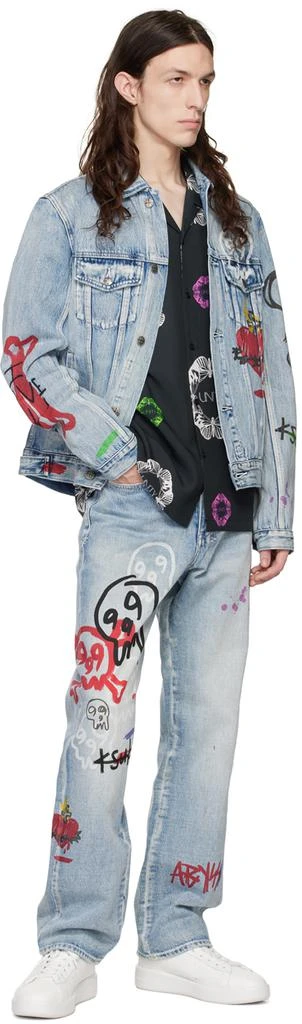 Ksubi Blue Juice WRLD 999 CLUB Edition Classic Trip Denim Jacket 4