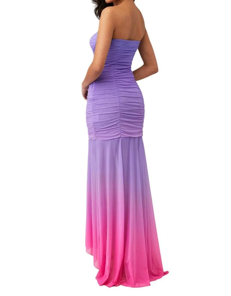 ROCOCO SAND Blake Long Dress In Purple & Pink 3