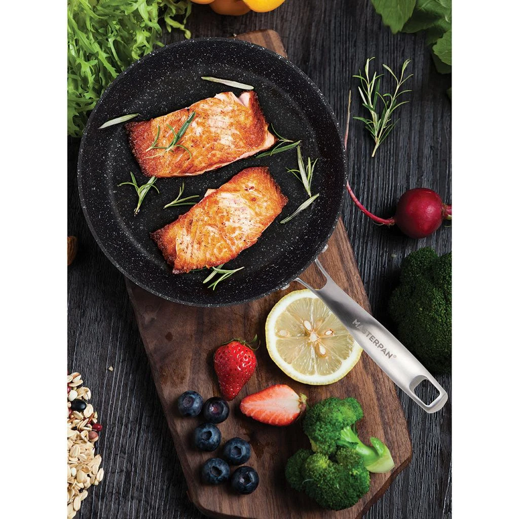 MASTERPAN Fry Pan & Skillet Non-Stick Cast Aluminum Granite Look Finish 5