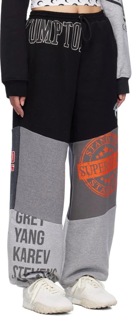 MARINE SERRE Black Upcycled Graphic Sweatpants 2