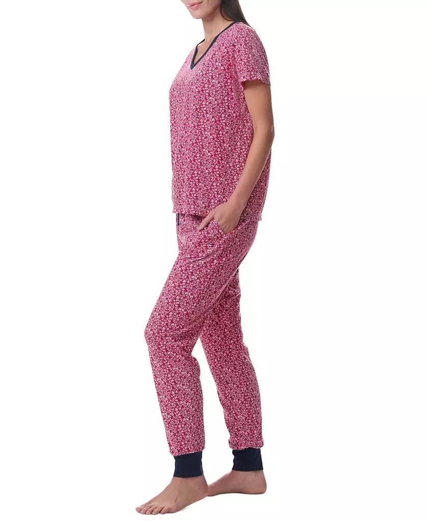 Tommy Hilfiger Women's Printed Short-Sleeve Tee & Jogger Set 3