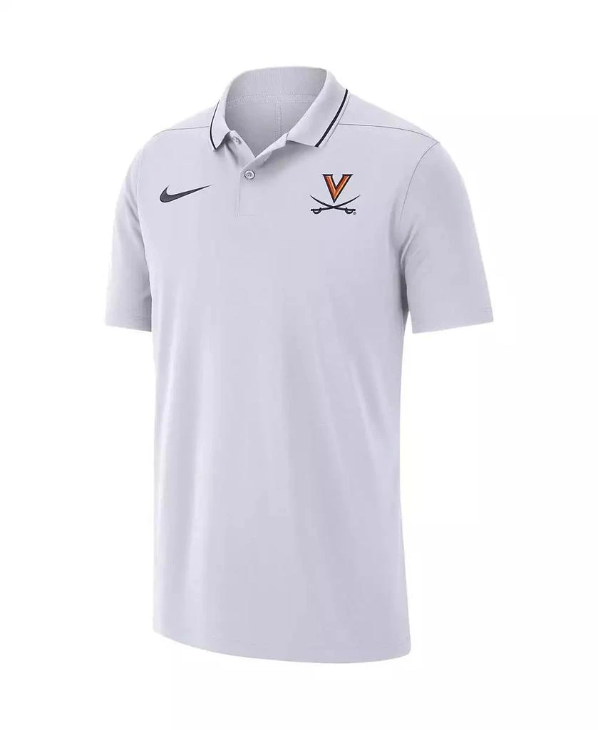 NIKE Men's White Virginia Cavaliers Coaches Performance Polo Shirt 2