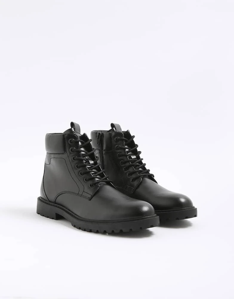 River Island Lace Up Boot in Black River Island Boots for Women for sale | eBay main image 3