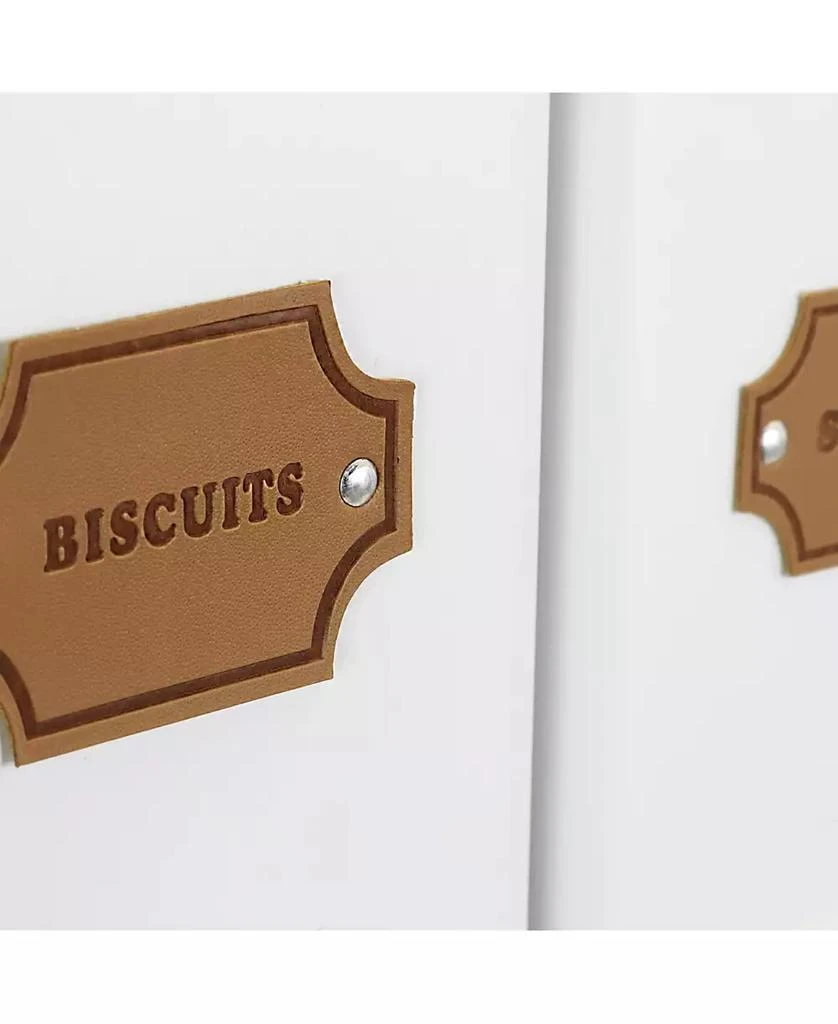 MegaChef Kitchen Food Storage and Organization 5 Piece Canister Set in White 3